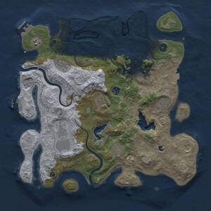 Thumbnail Rust Map: Procedural Map, Size: 4000, Seed: 8731, 16 Monuments