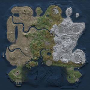 Thumbnail Rust Map: Procedural Map, Size: 3700, Seed: 1192578254, 16 Monuments