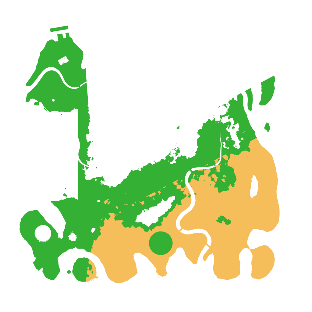 Biome Rust Map: Procedural Map, Size: 3500, Seed: 29611