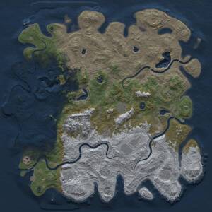 Thumbnail Rust Map: Procedural Map, Size: 5000, Seed: 85970502, 17 Monuments