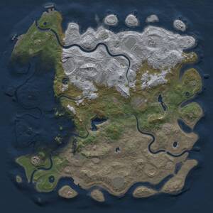 Thumbnail Rust Map: Procedural Map, Size: 4800, Seed: 879163633, 17 Monuments