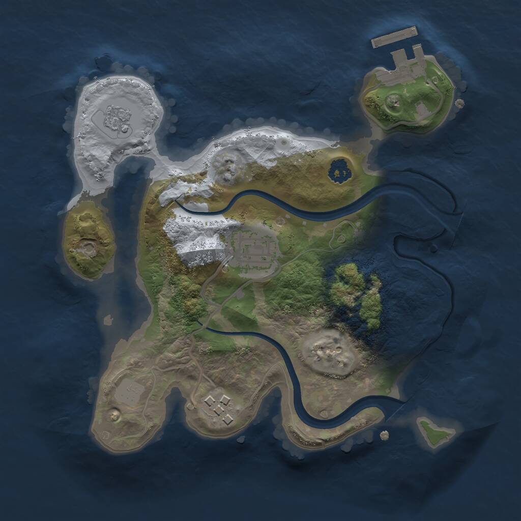 Rust Map: Procedural Map, Size: 2250, Seed: 339947918, 5 Monuments