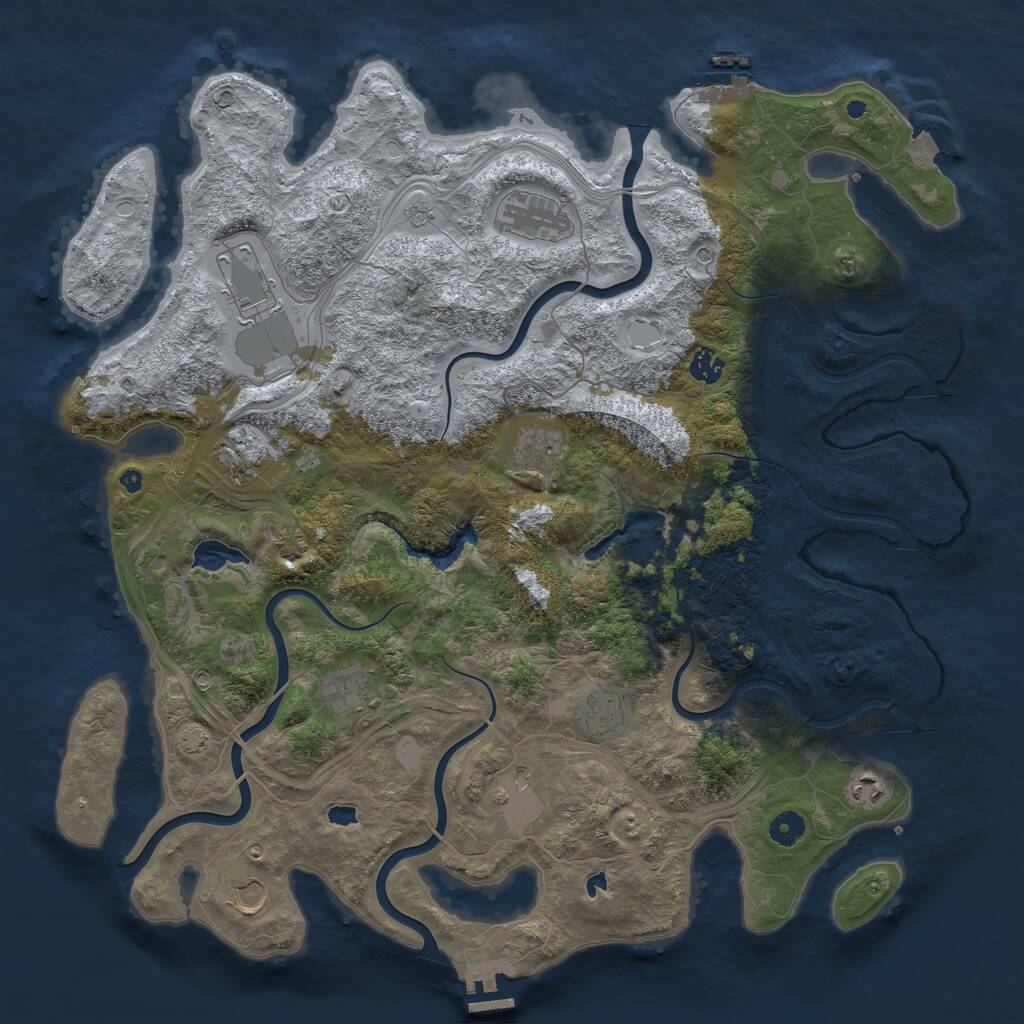 Rust Map: Procedural Map, Size: 4500, Seed: 807908364, 17 Monuments