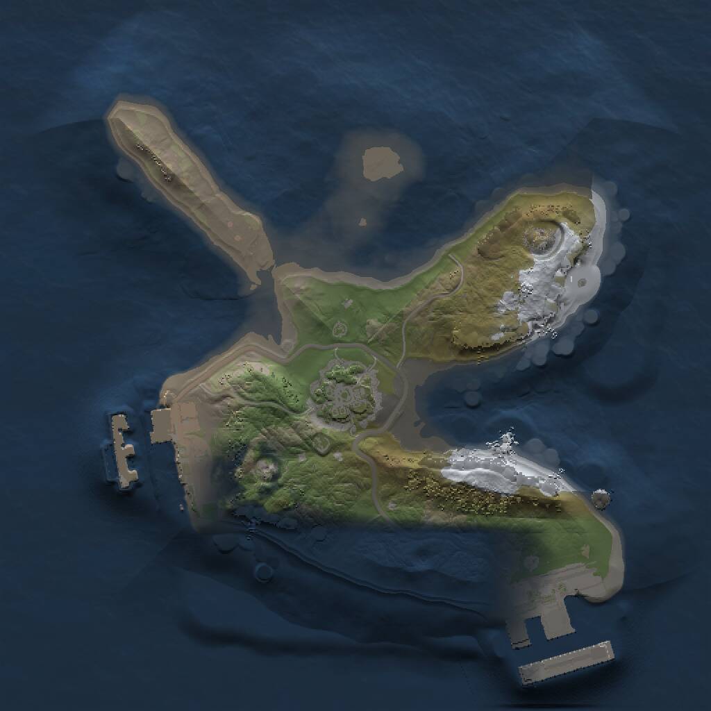 Rust Map: Procedural Map, Size: 1500, Seed: 1290770160, 4 Monuments