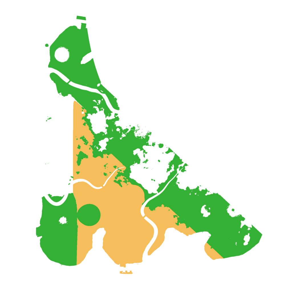 Biome Rust Map: Procedural Map, Size: 3500, Seed: 746295
