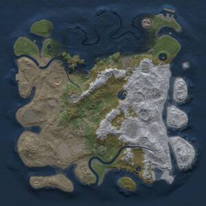 Thumbnail Rust Map: Procedural Map, Size: 3700, Seed: 411203727, 15 Monuments