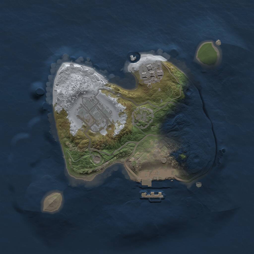 Rust Map: Procedural Map, Size: 1800, Seed: 743216739, 5 Monuments