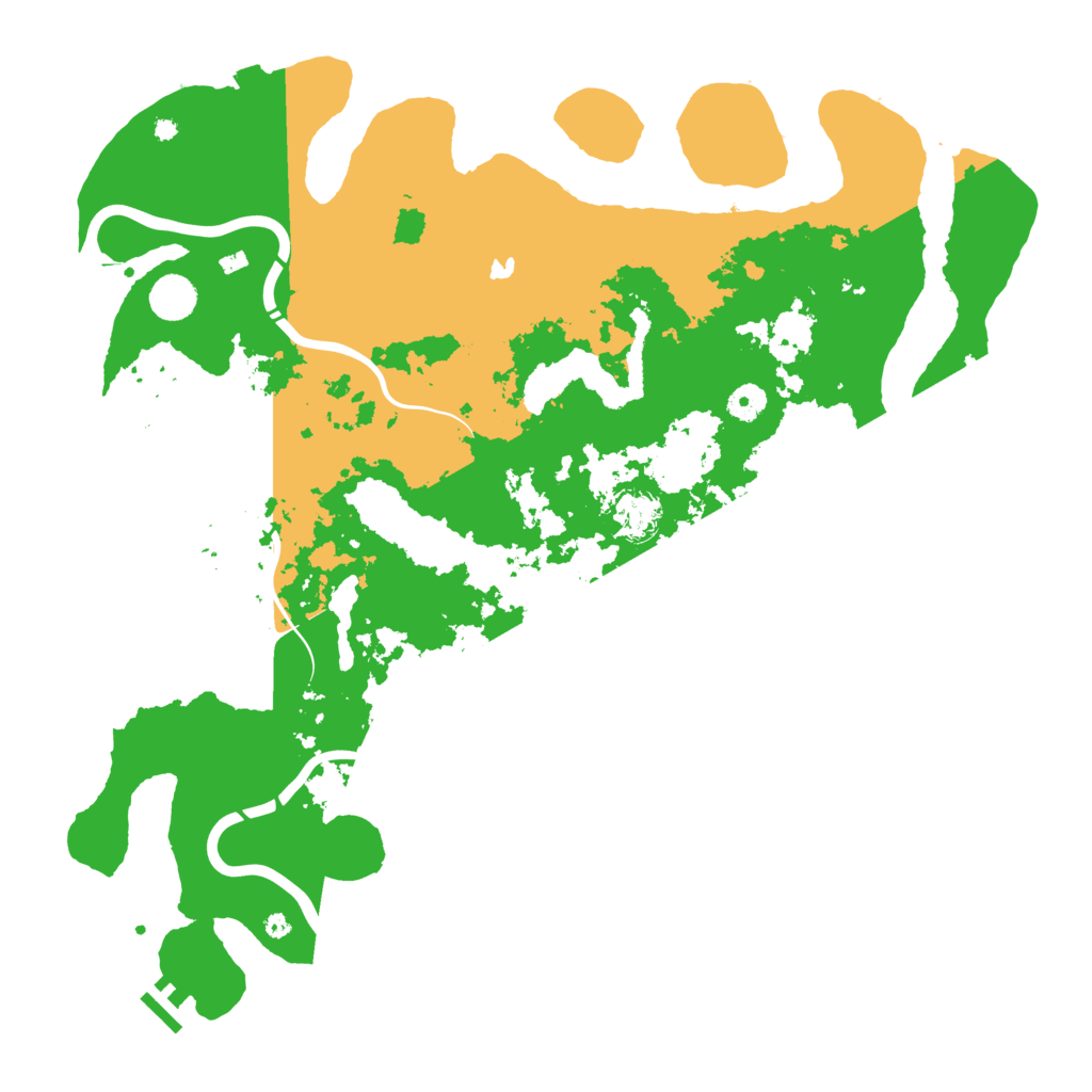Biome Rust Map: Procedural Map, Size: 4400, Seed: 25345