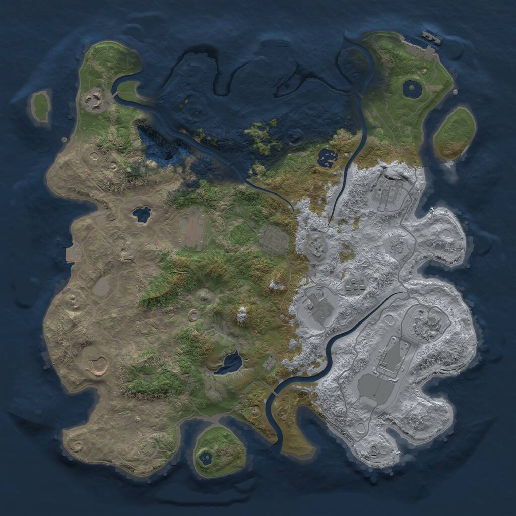 Rust Map: Procedural Map, Size: 4000, Seed: 1506795371, 16 Monuments
