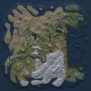 Thumbnail Rust Map: Procedural Map, Size: 5000, Seed: 300323967, 17 Monuments