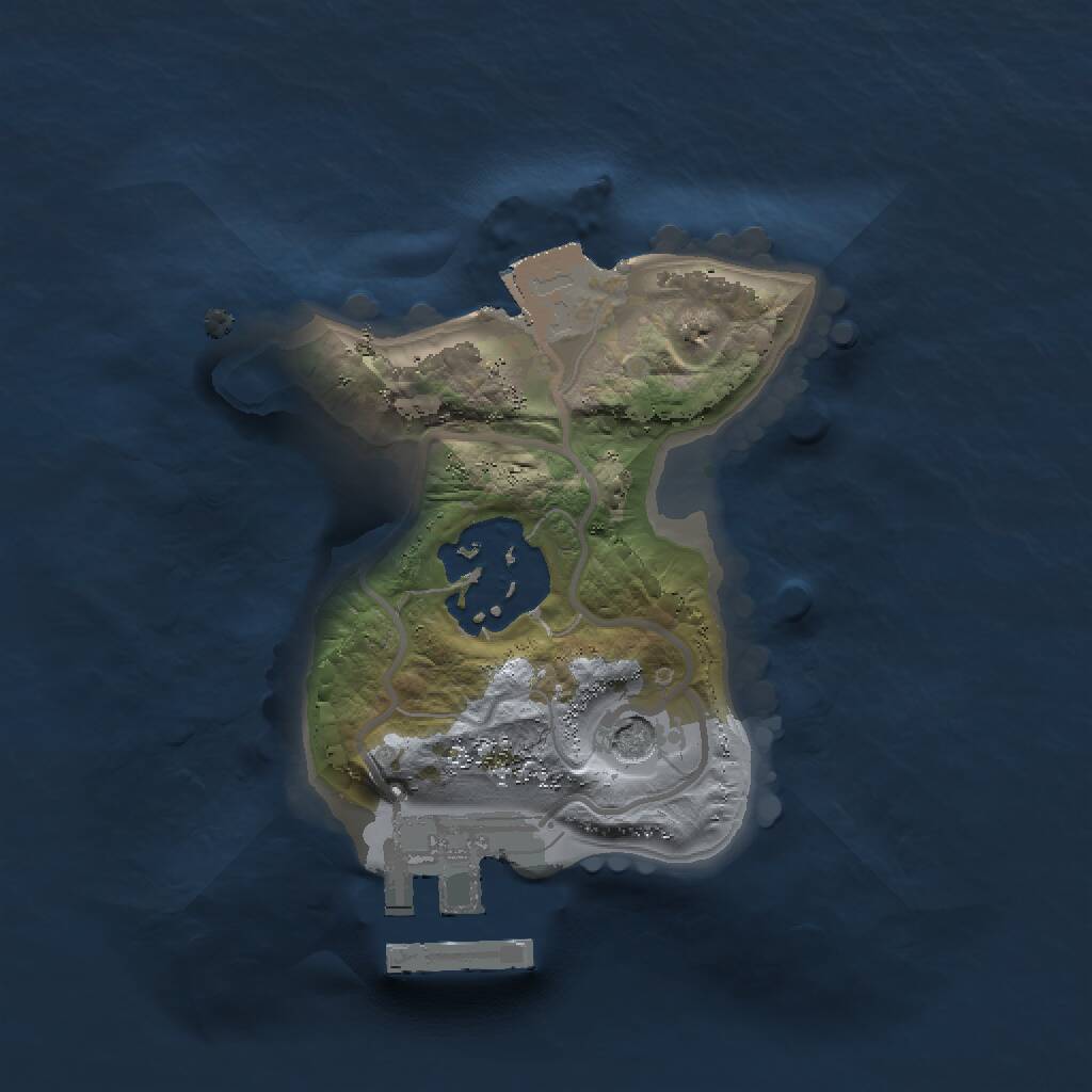 Rust Map: Procedural Map, Size: 1500, Seed: 708247387, 4 Monuments