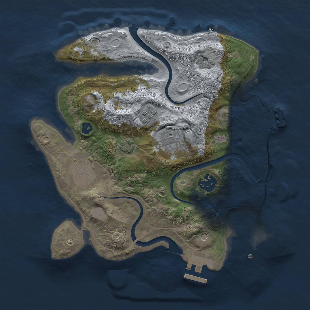 Rust Map: Procedural Map, Size: 2700, Seed: 1779710492, 9 Monuments