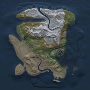 Thumbnail Rust Map: Procedural Map, Size: 2700, Seed: 1779710492, 9 Monuments