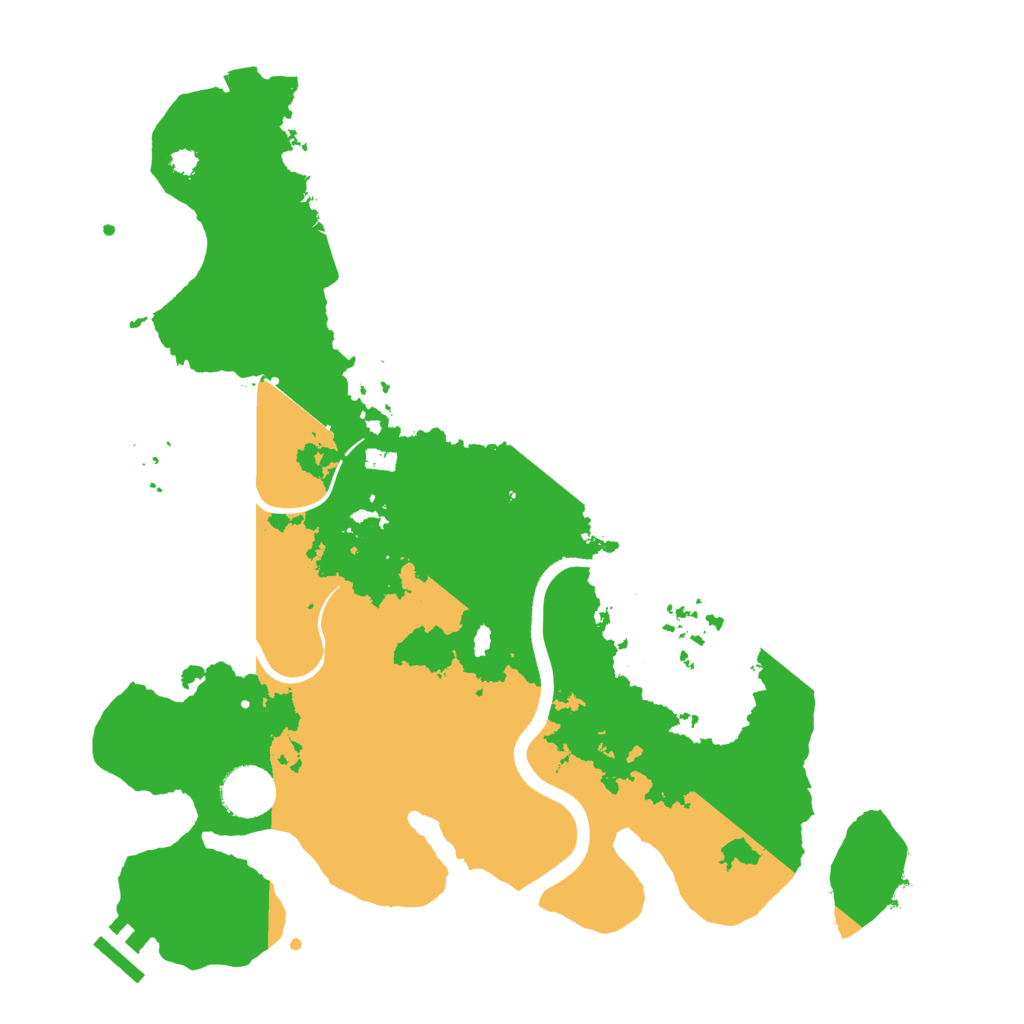 Biome Rust Map: Procedural Map, Size: 3500, Seed: 12394232