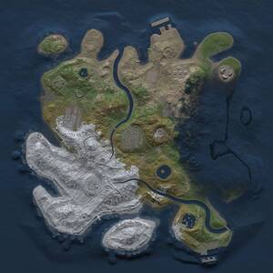 Thumbnail Rust Map: Procedural Map, Size: 3000, Seed: 682570, 12 Monuments