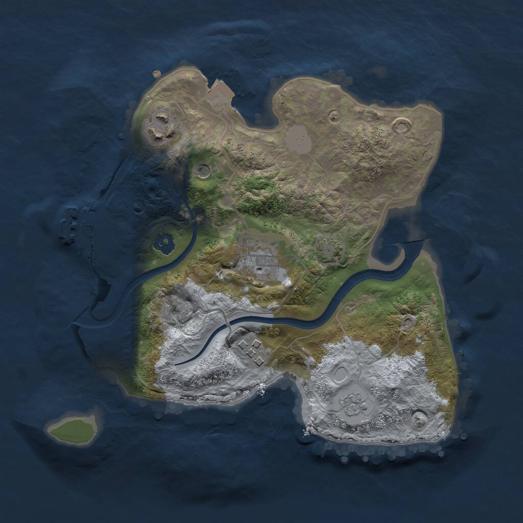 Rust Map: Procedural Map, Size: 2500, Seed: 1567428310, 8 Monuments