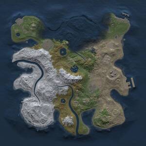 Thumbnail Rust Map: Procedural Map, Size: 3000, Seed: 6521, 11 Monuments