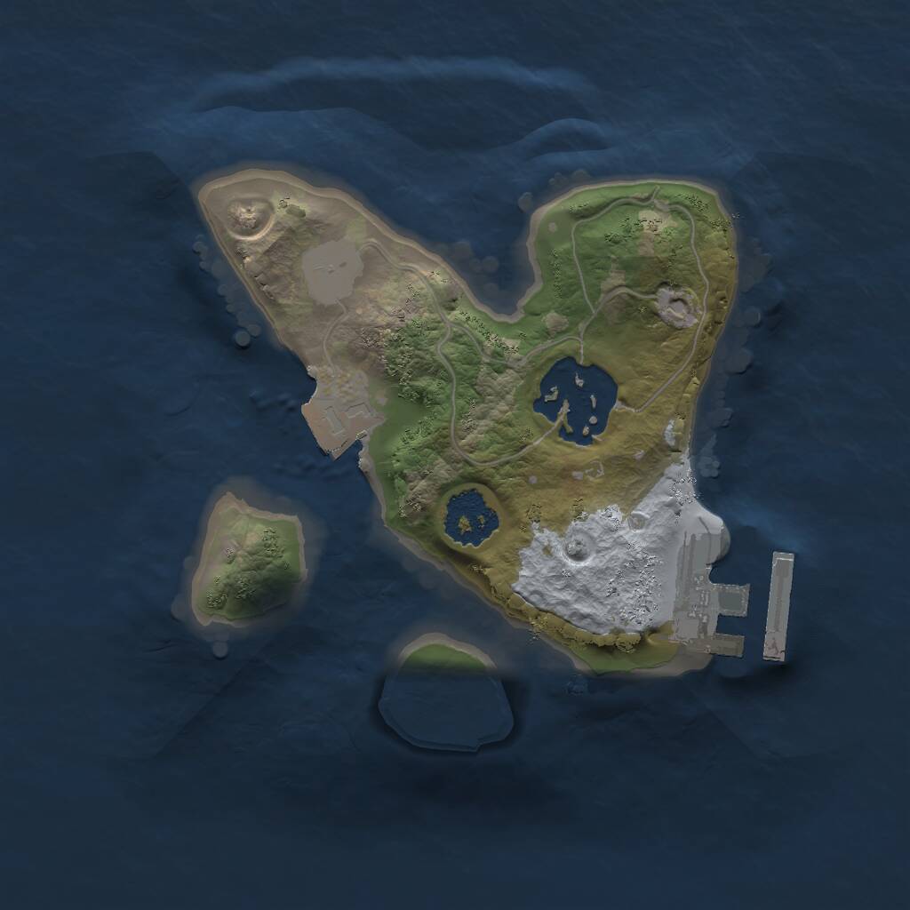 Rust Map: Procedural Map, Size: 1700, Seed: 125363, 3 Monuments