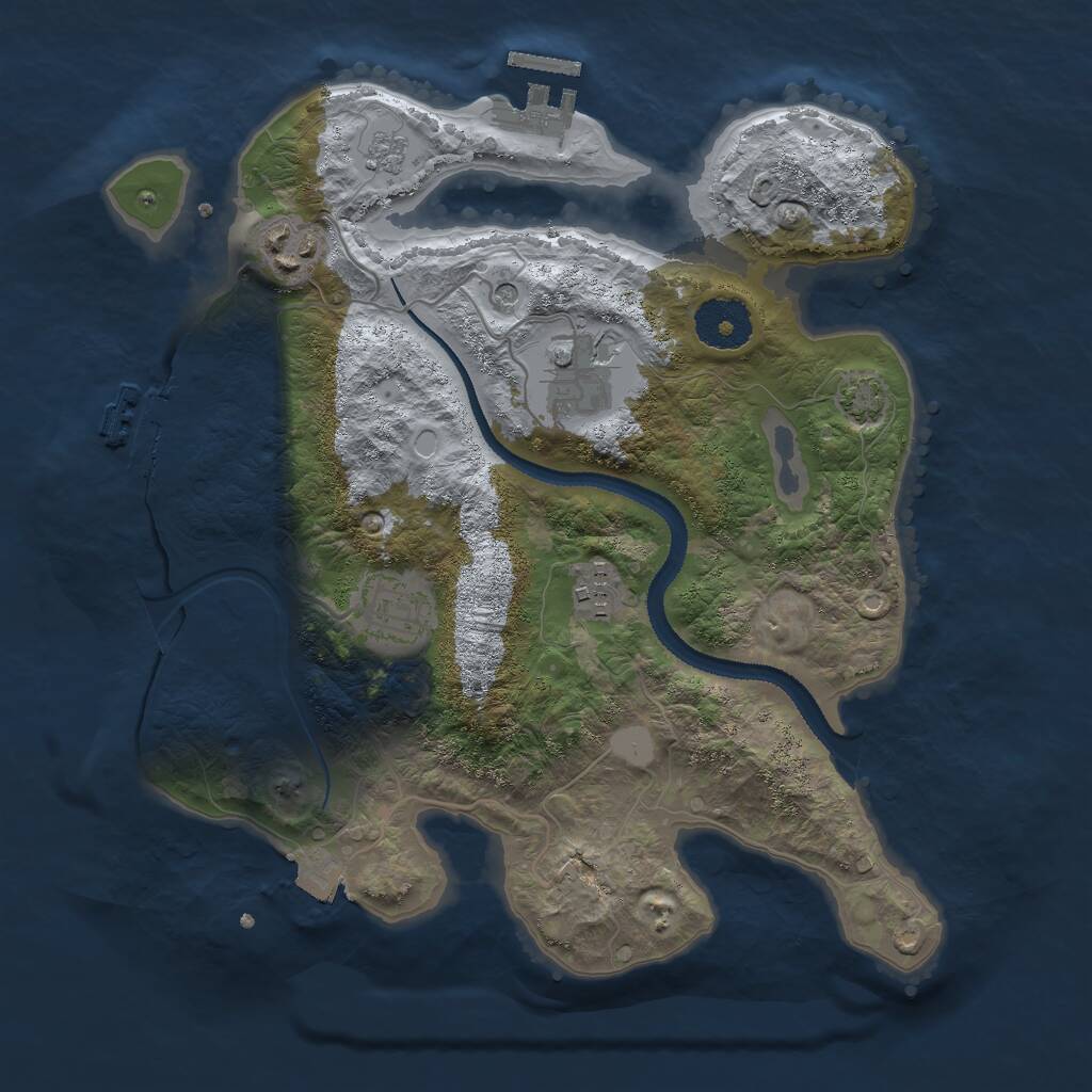 Rust Map: Procedural Map, Size: 3000, Seed: 220235747, 10 Monuments