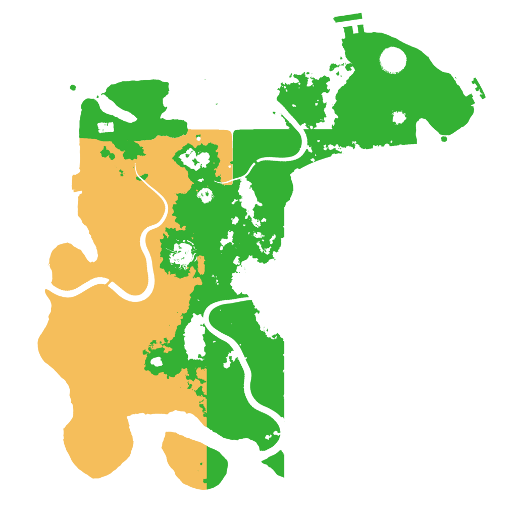 Biome Rust Map: Procedural Map, Size: 3500, Seed: 57371