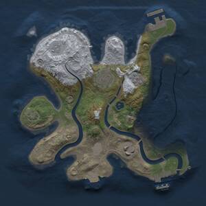 Thumbnail Rust Map: Procedural Map, Size: 2500, Seed: 202558585, 8 Monuments