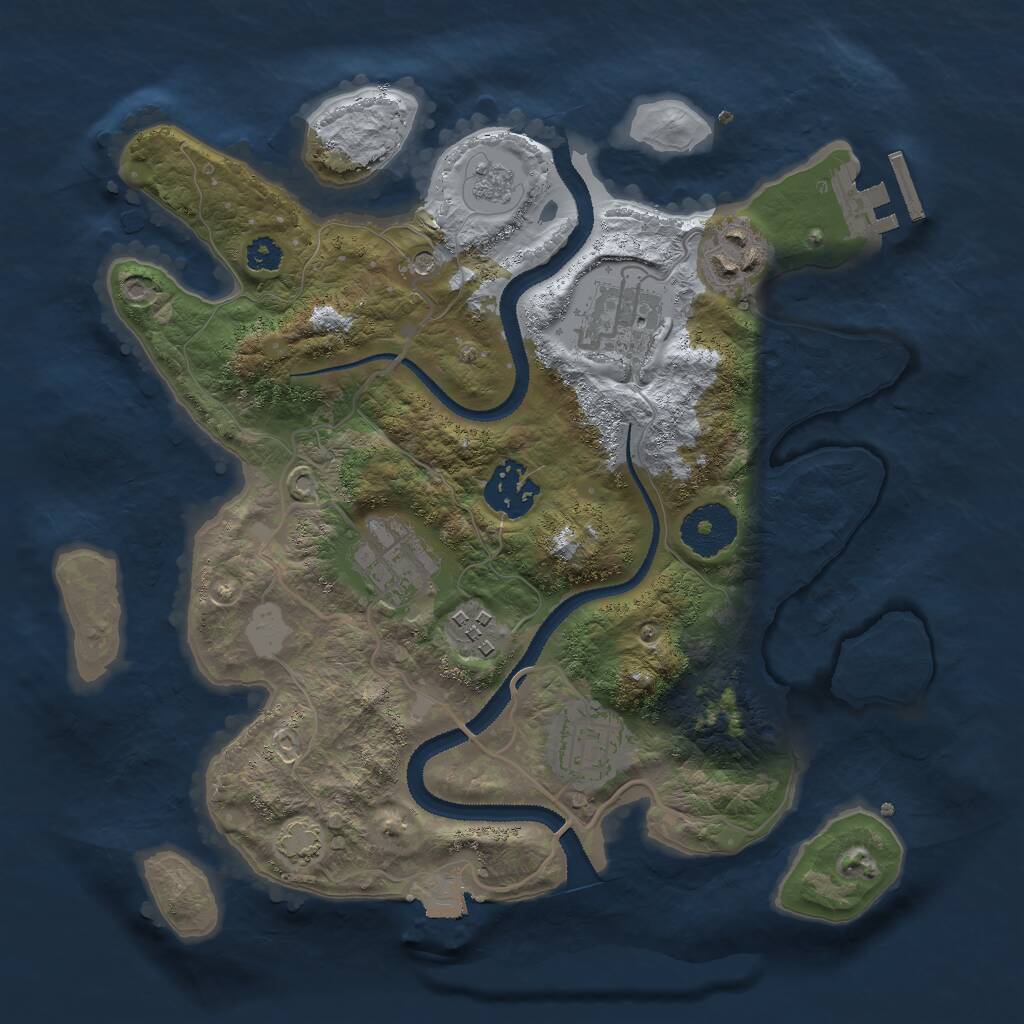 Rust Map: Procedural Map, Size: 2900, Seed: 145896, 11 Monuments
