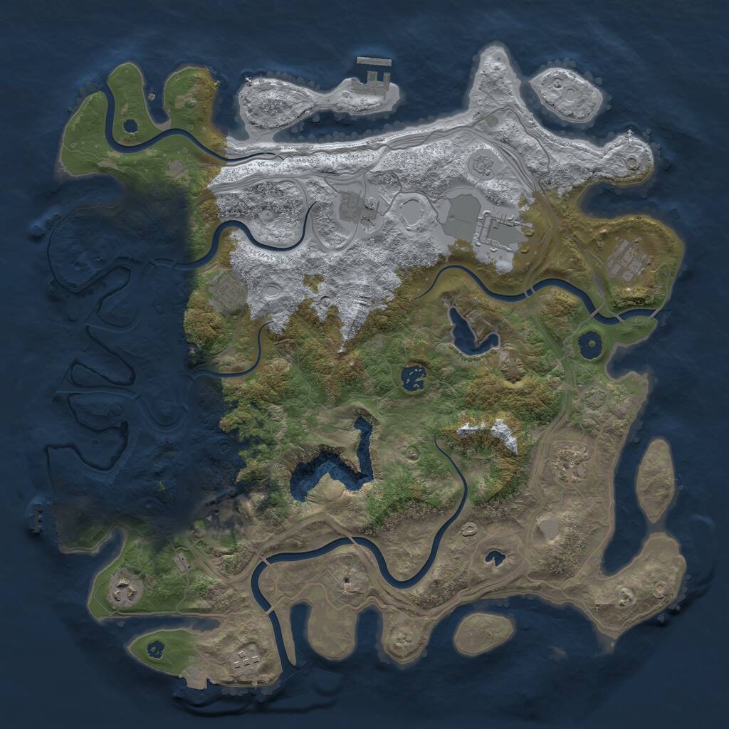 Rust Map: Procedural Map, Size: 4250, Seed: 72882211, 15 Monuments