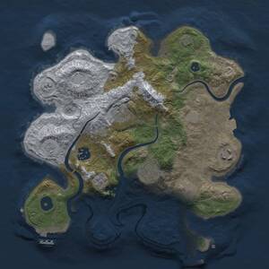 Thumbnail Rust Map: Procedural Map, Size: 3000, Seed: 686473, 12 Monuments