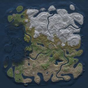 Thumbnail Rust Map: Procedural Map, Size: 4500, Seed: 1419743711, 16 Monuments