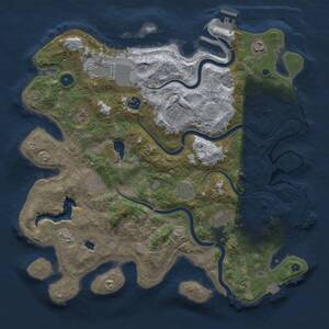 Thumbnail Rust Map: Procedural Map, Size: 4000, Seed: 562207861, 15 Monuments