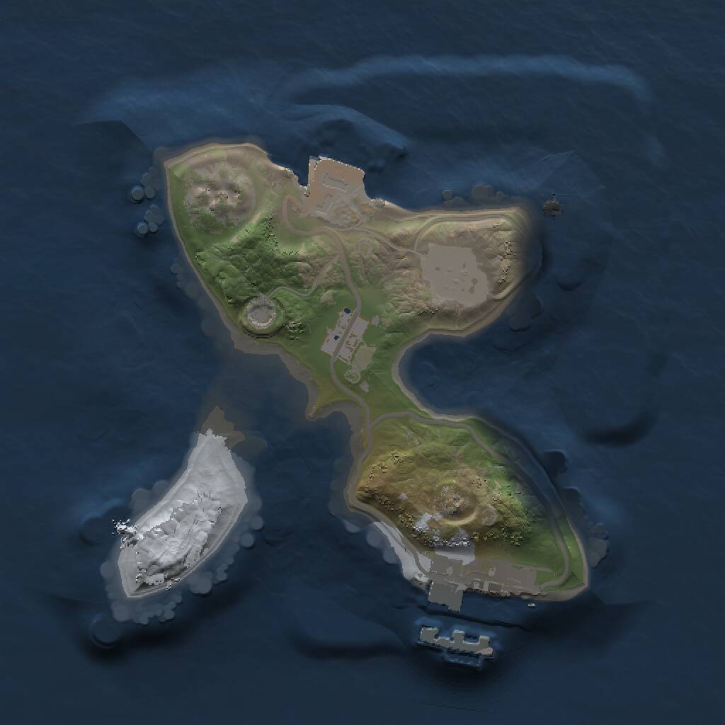 Rust Map: Procedural Map, Size: 1500, Seed: 1591365279, 2 Monuments