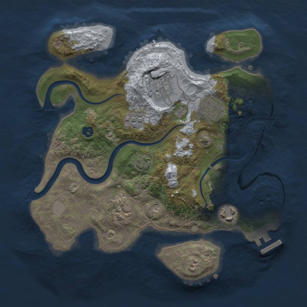 Rust Map: Procedural Map, Size: 2700, Seed: 1779796926, 9 Monuments
