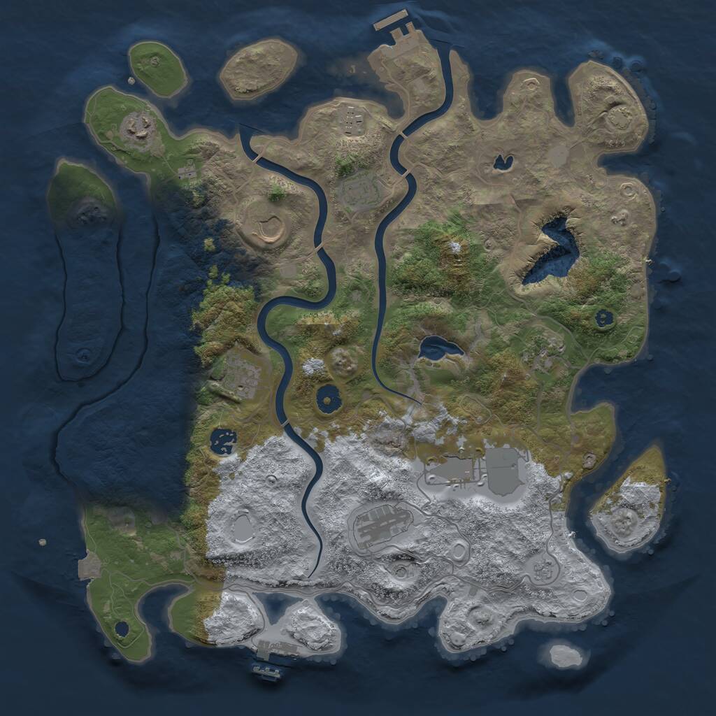 Rust Map: Procedural Map, Size: 4000, Seed: 660034796, 15 Monuments