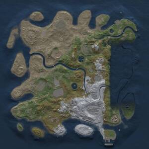 Thumbnail Rust Map: Procedural Map, Size: 3750, Seed: 601127772, 16 Monuments