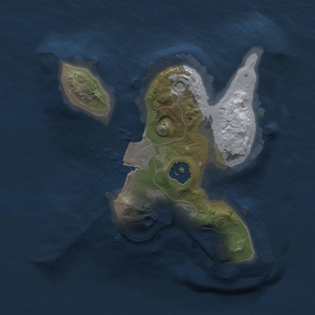 Rust Map: Procedural Map, Size: 1500, Seed: 1416686596, 1 Monuments