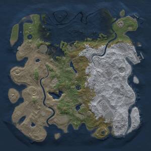 Thumbnail Rust Map: Procedural Map, Size: 4500, Seed: 754514903, 17 Monuments