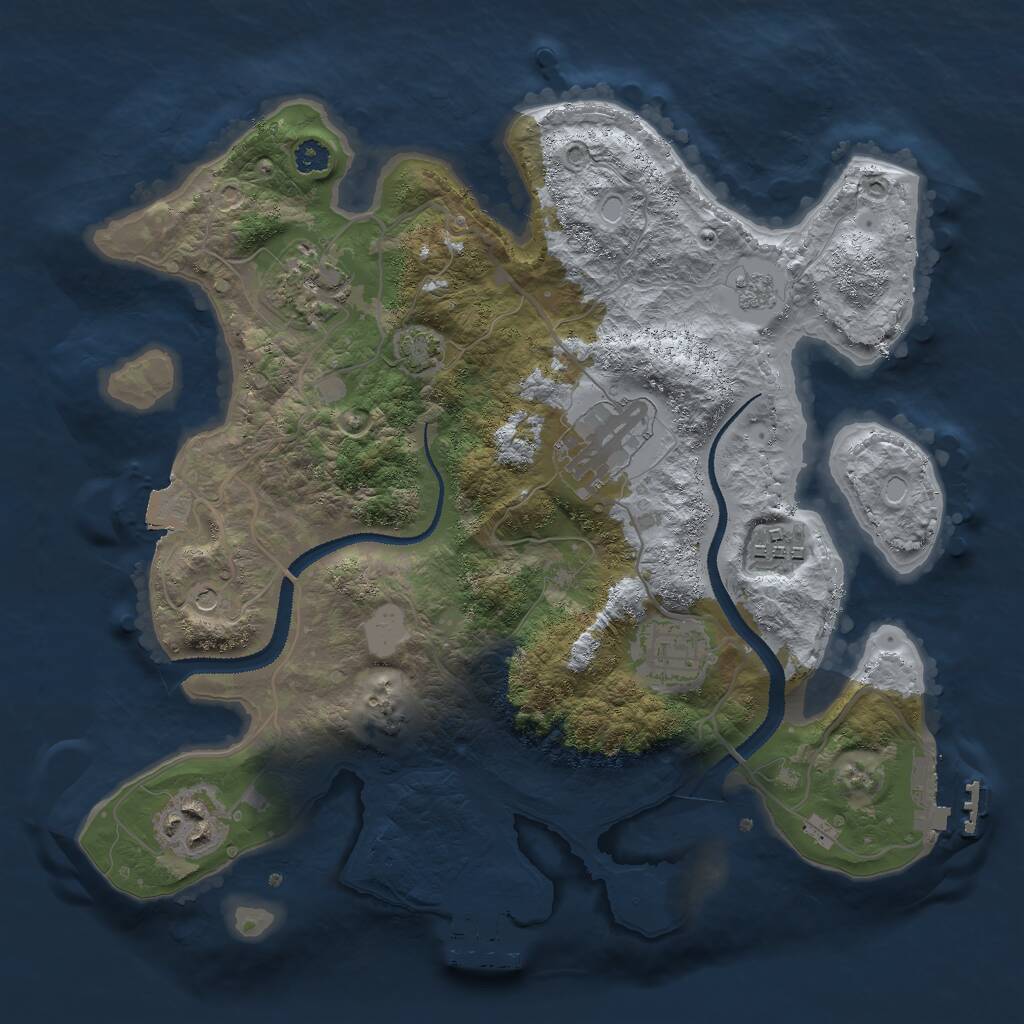Rust Map: Procedural Map, Size: 3000, Seed: 13132, 11 Monuments