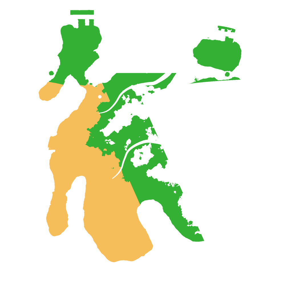 Biome Rust Map: Procedural Map, Size: 2500, Seed: 3492394