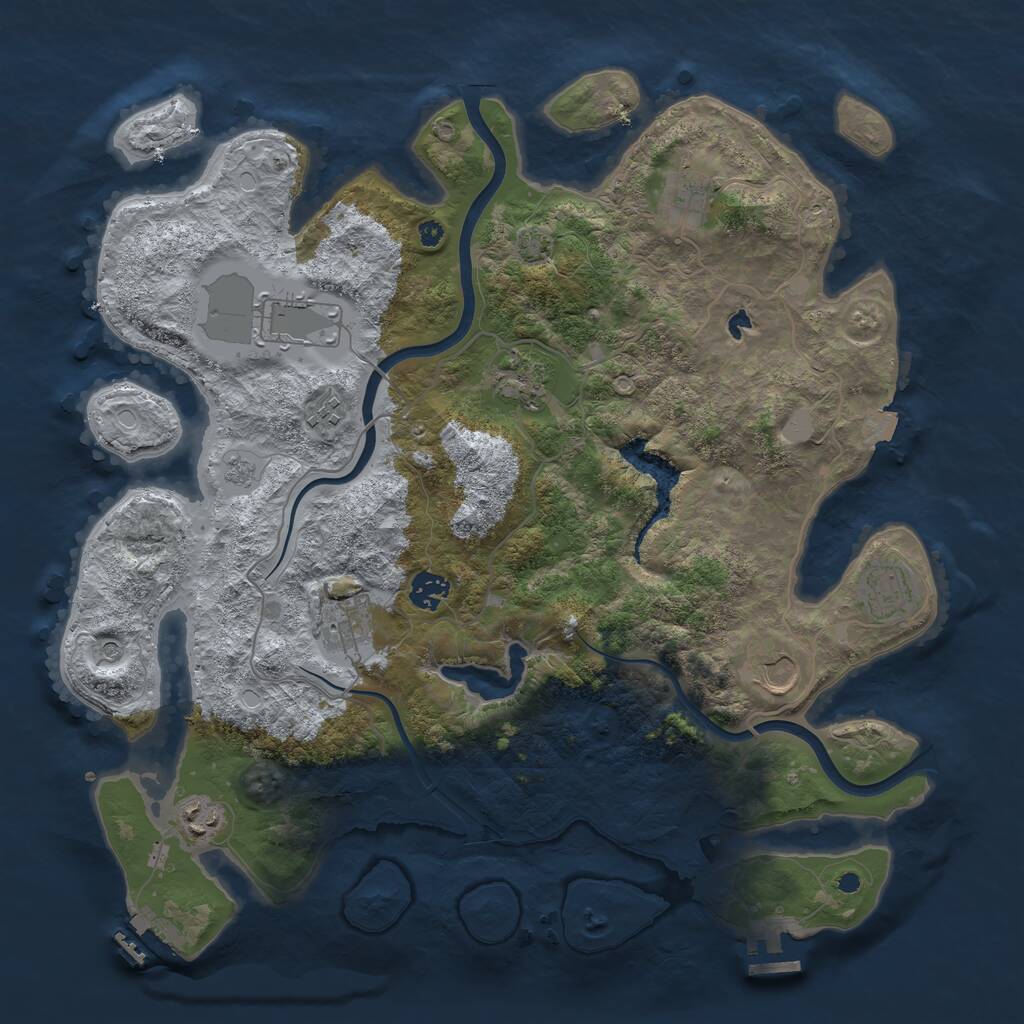 Rust Map: Procedural Map, Size: 4000, Seed: 231531, 15 Monuments