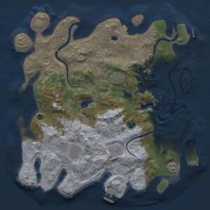 Thumbnail Rust Map: Procedural Map, Size: 4000, Seed: 1350474124, 15 Monuments