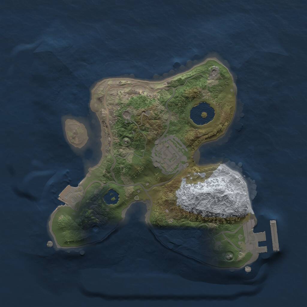 Rust Map: Procedural Map, Size: 2000, Seed: 94109155, 3 Monuments