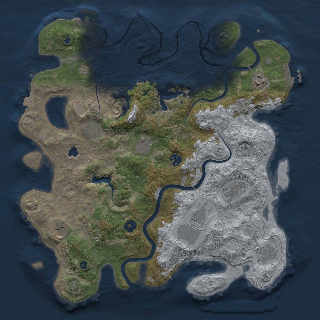Rust Map: Procedural Map, Size: 4000, Seed: 503058218, 15 Monuments