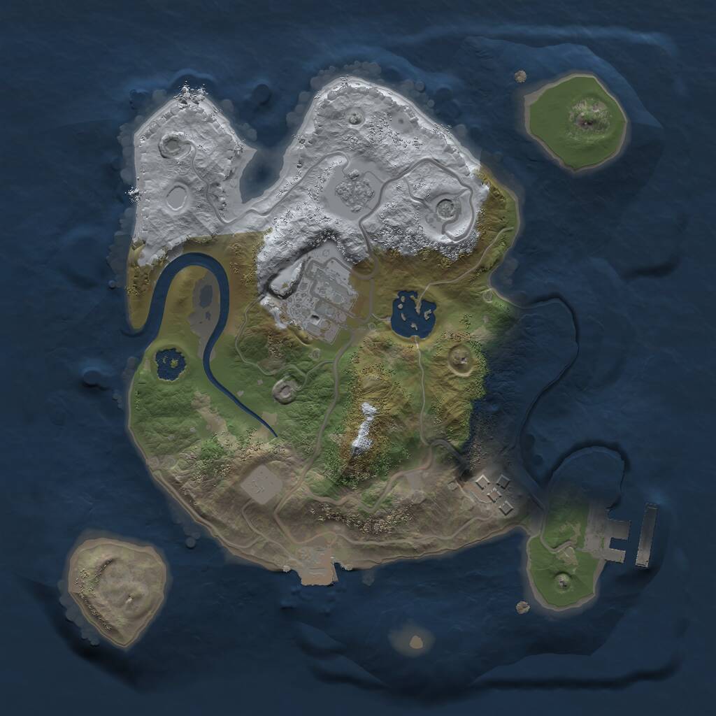 Rust Map: Procedural Map, Size: 2300, Seed: 333333333, 7 Monuments