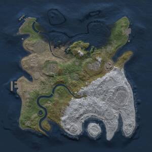Thumbnail Rust Map: Procedural Map, Size: 3250, Seed: 1485586658, 13 Monuments