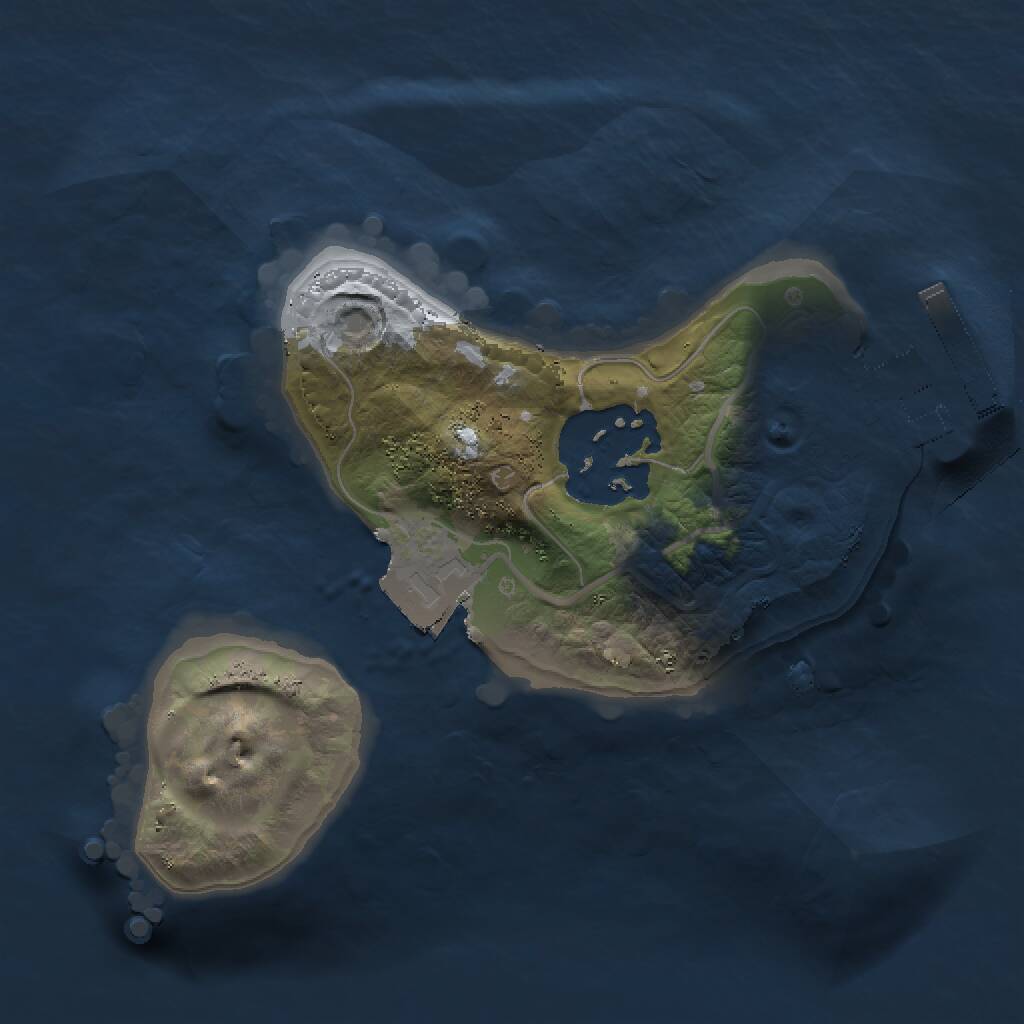 Rust Map: Procedural Map, Size: 1500, Seed: 333333333, 3 Monuments