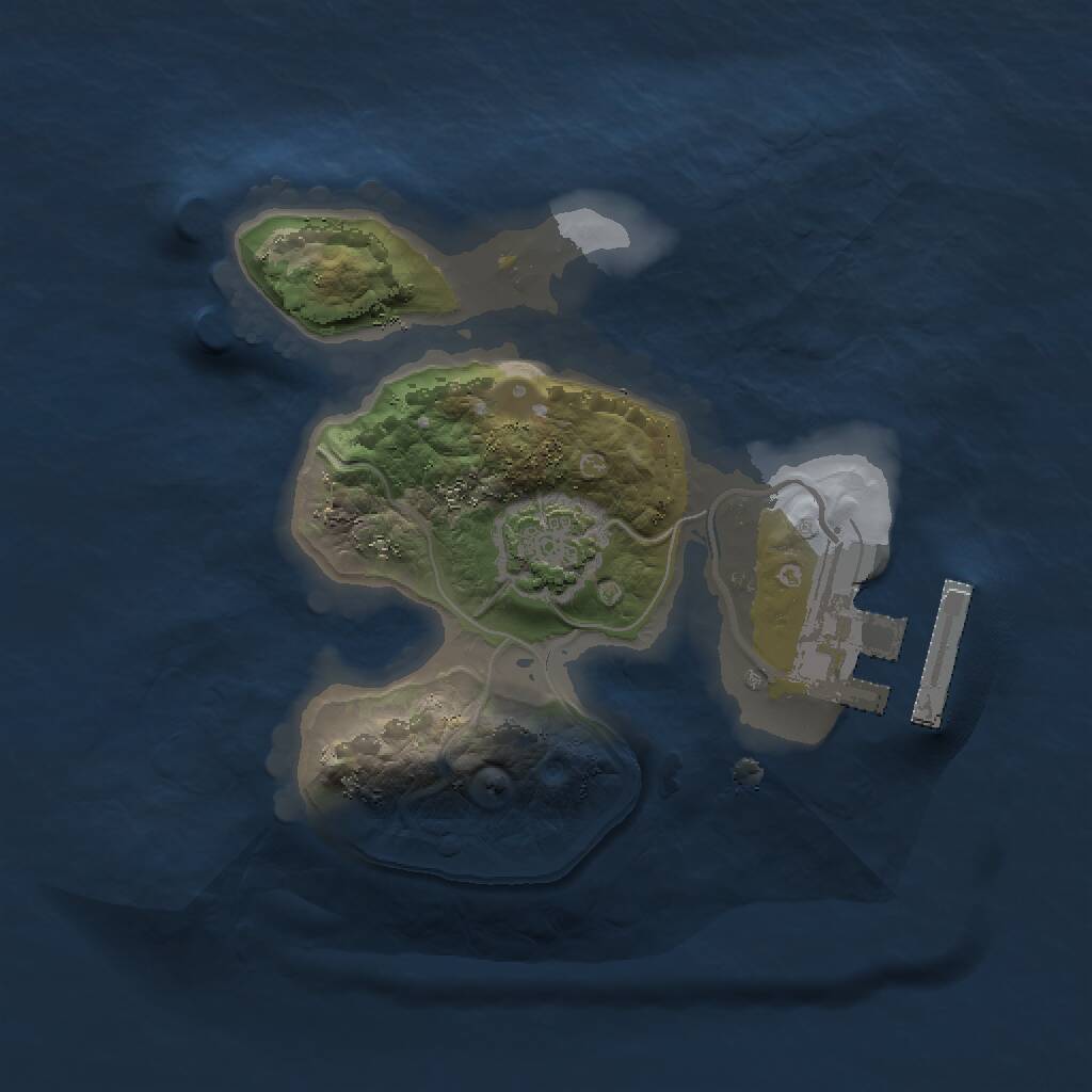 Rust Map: Procedural Map, Size: 1500, Seed: 67340, 3 Monuments