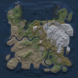 Thumbnail Rust Map: Procedural Map, Size: 3800, Seed: 1971750273, 17 Monuments