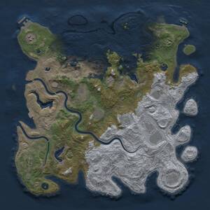 Thumbnail Rust Map: Procedural Map, Size: 4500, Seed: 22534, 16 Monuments