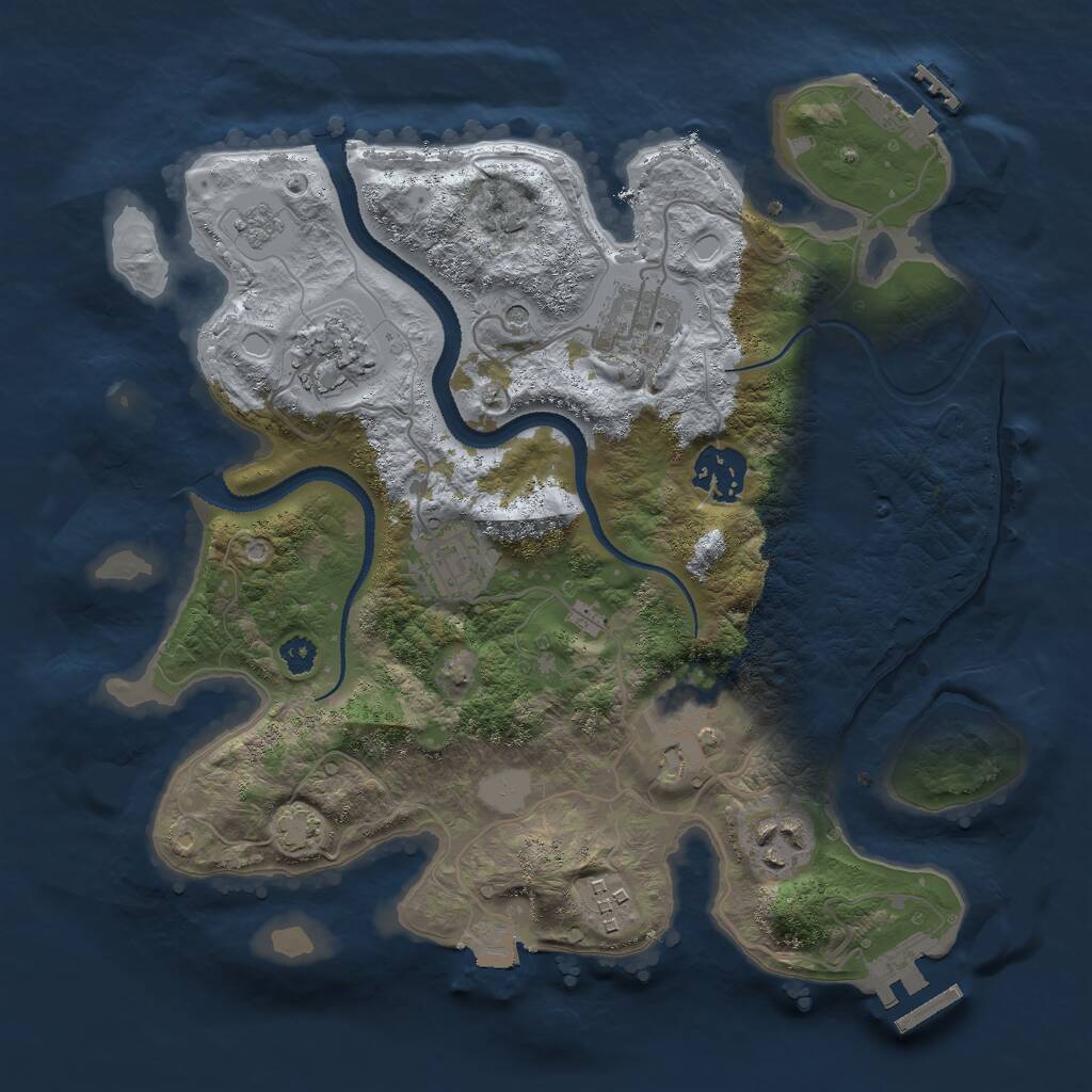 Rust Map: Procedural Map, Size: 3000, Seed: 1979679159, 13 Monuments