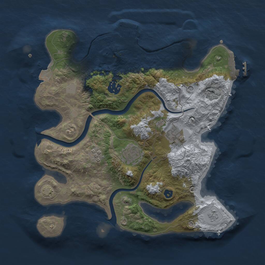 Rust Map: Procedural Map, Size: 2979, Seed: 2642361, 10 Monuments